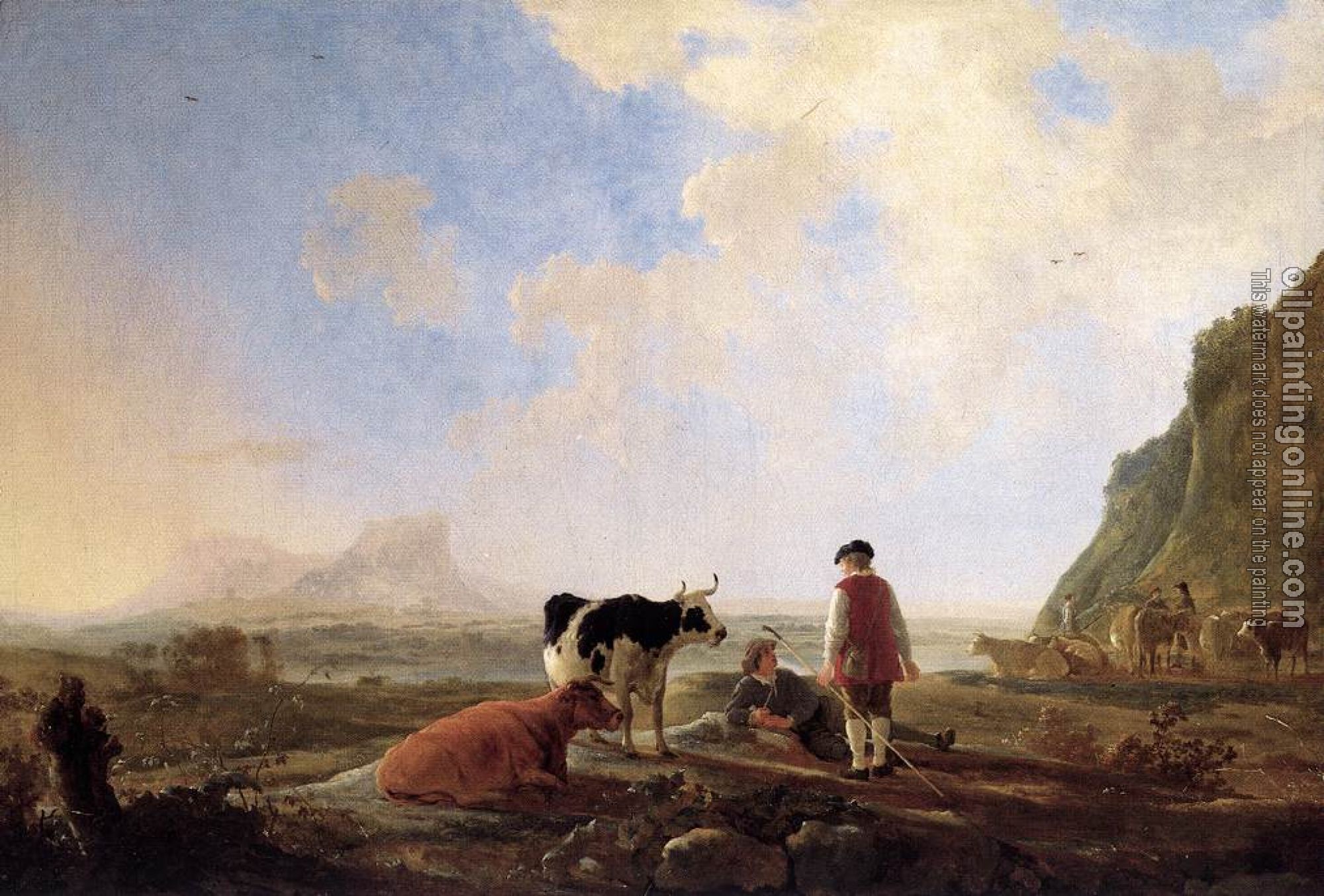 Aelbert Cuyp - Herdsmen With Cows